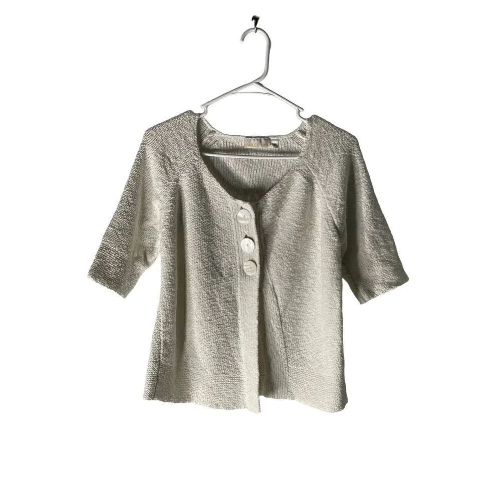 Hailey Lyn Granny Cotton Knit 3/4 Sleeve Sweater